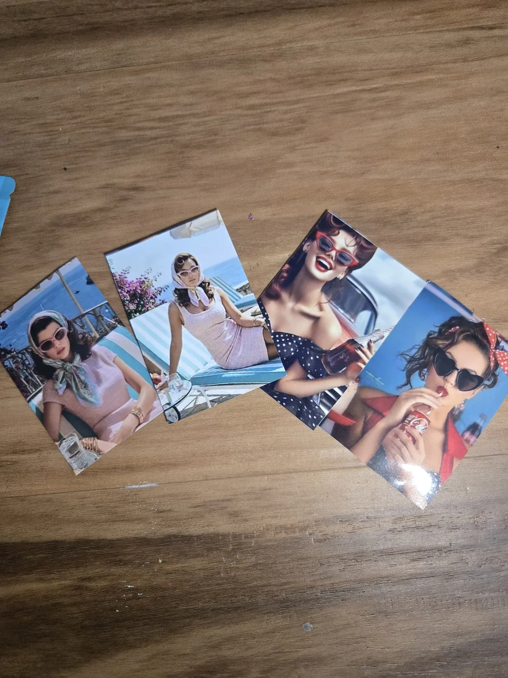 4/$15 Vintage Fridge Photo Magnets Pinup Home Decor
